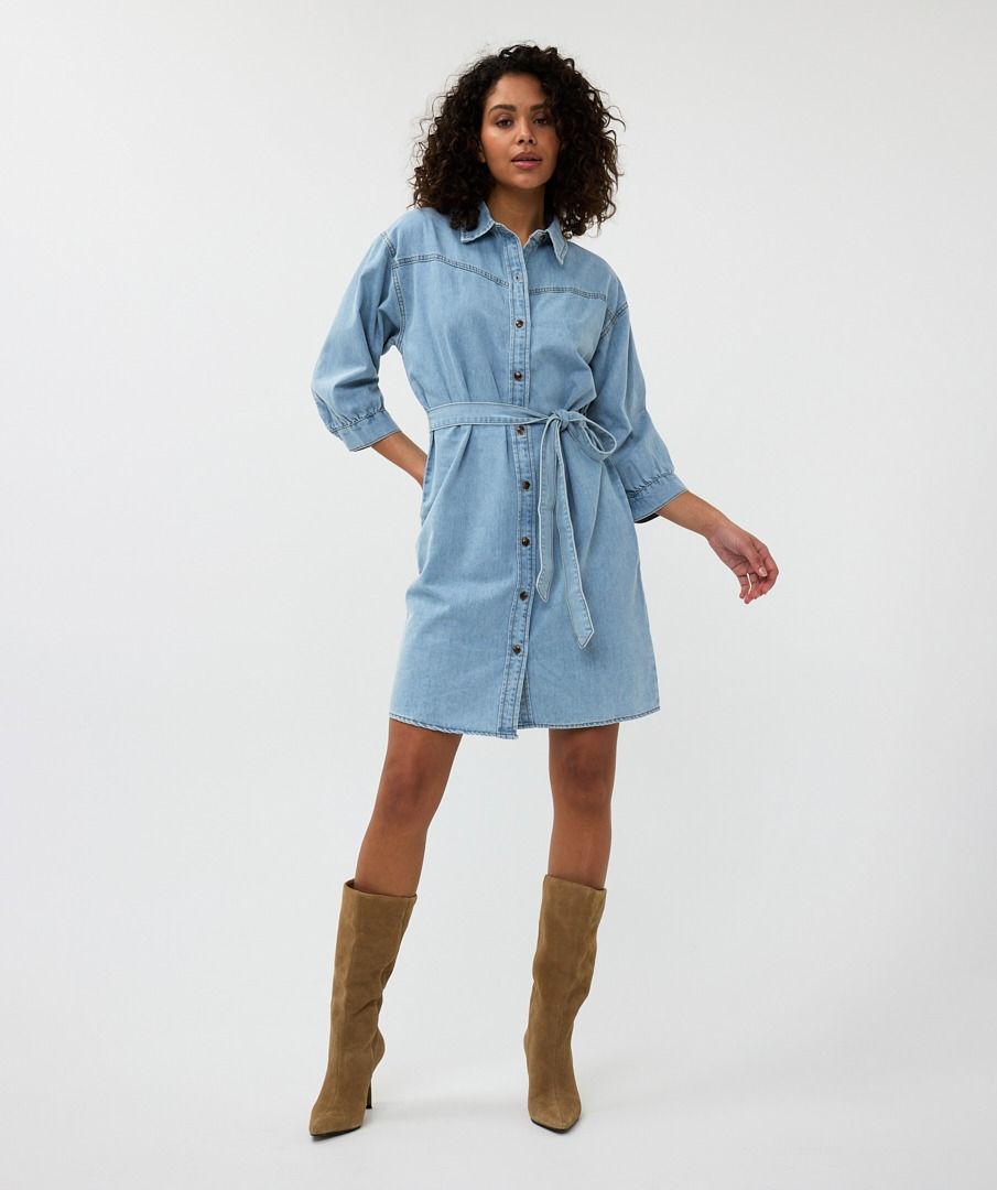 Esqualo Short Belted Denim Dress