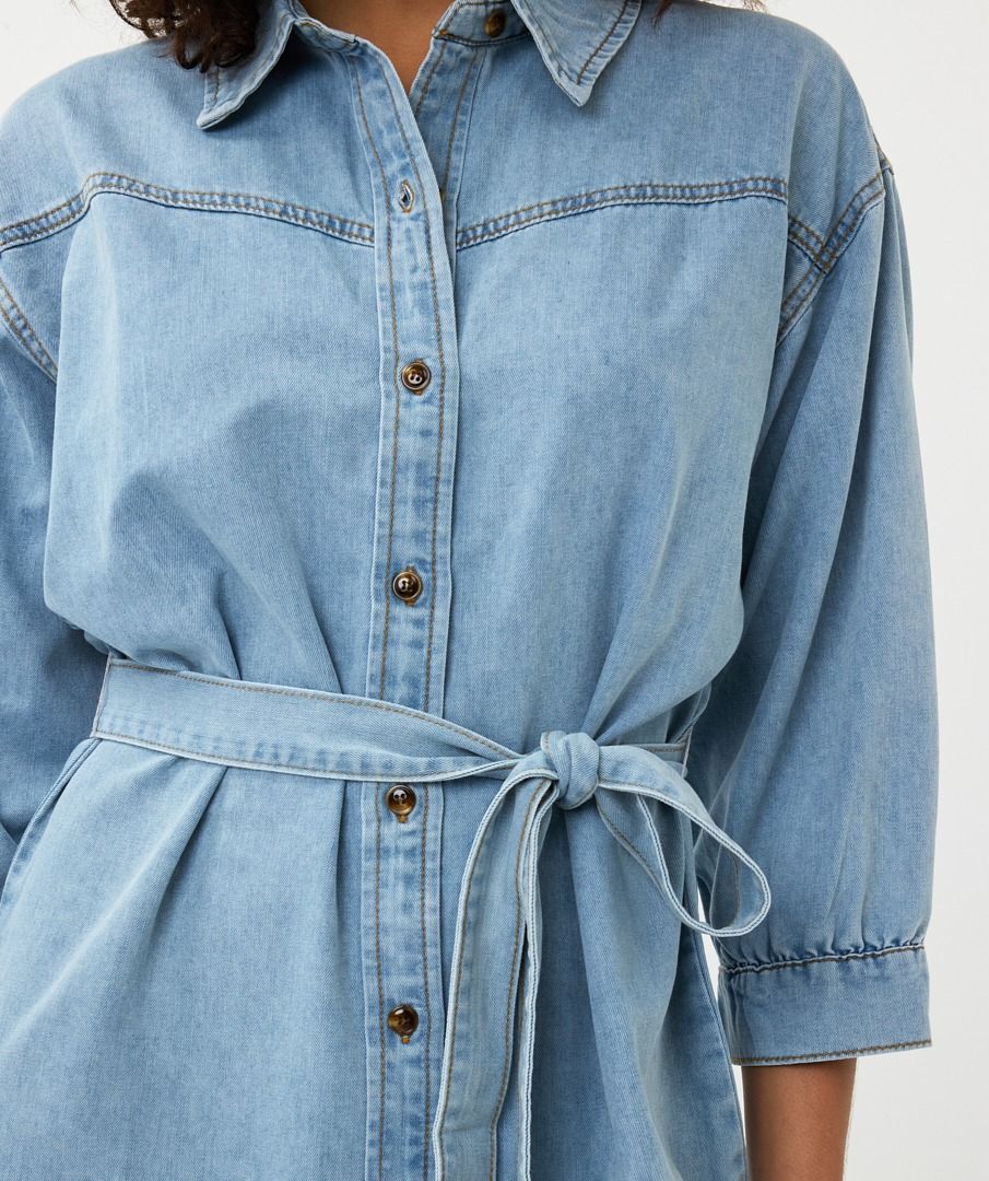 Esqualo Short Belted Denim Dress