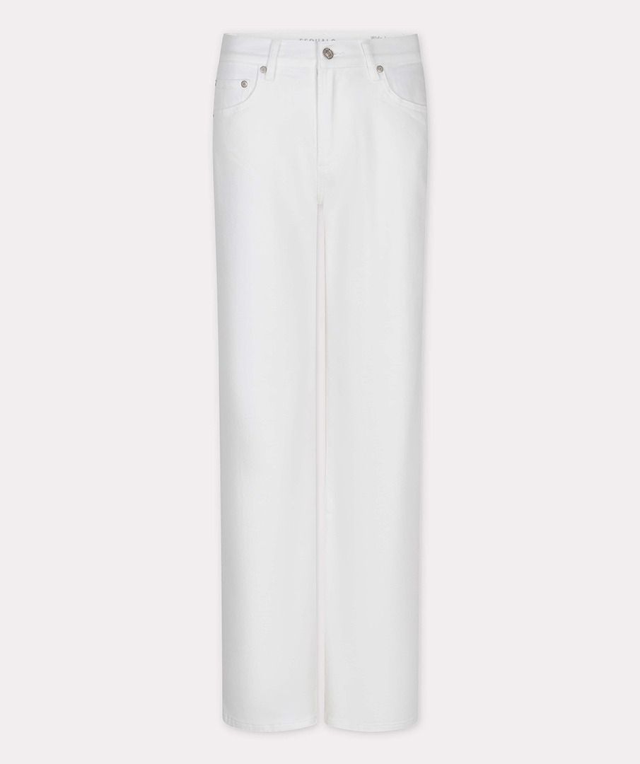 Esqualo Off White Wide Leg Jeans