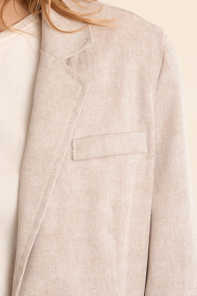 Molly Bracken Beige Straight Blazer