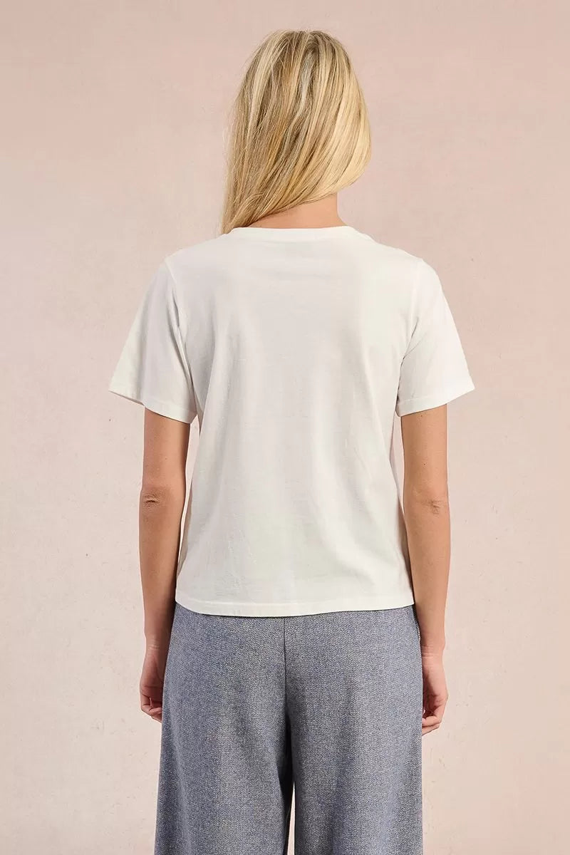Molly Bracken Sunday White Cotton Tshirt
