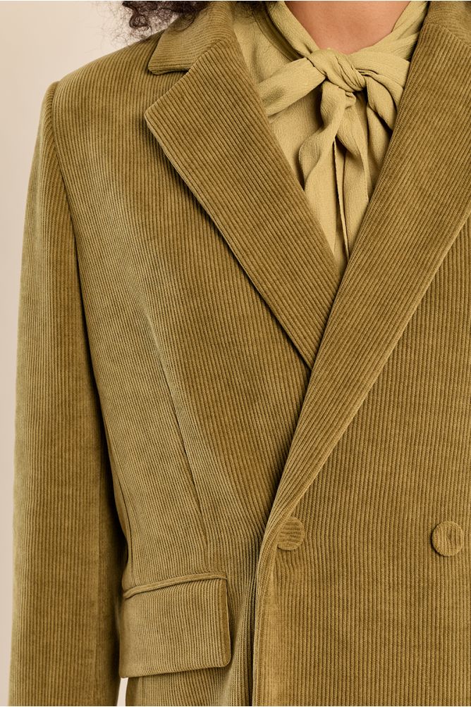 Molly Bracken Olive Green Corduroy Blazer