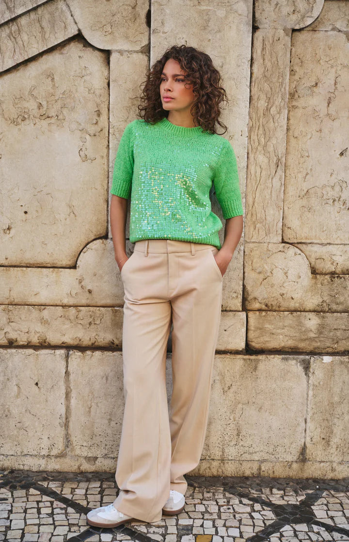 Esqualo Green S/S Squins Sweater