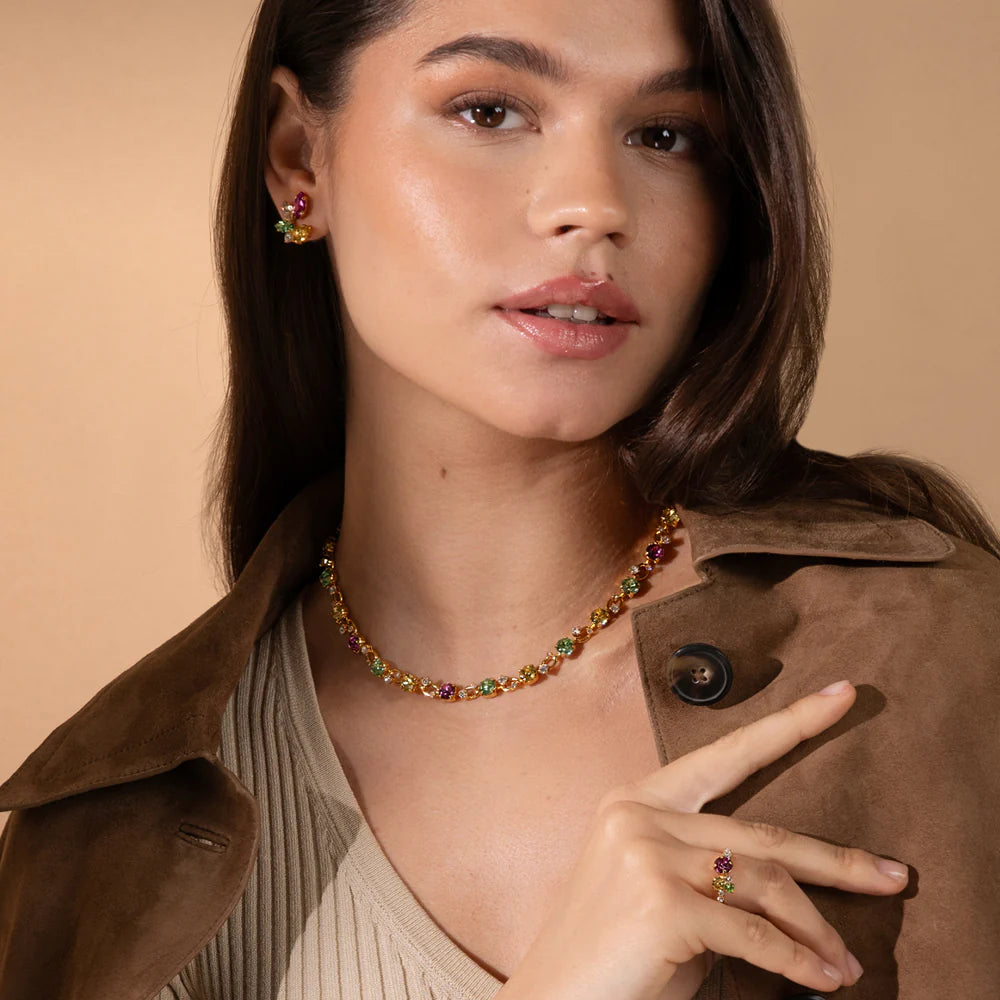 Caroline Svedbom Stardust Ring Gold Autumn Bloom Combo