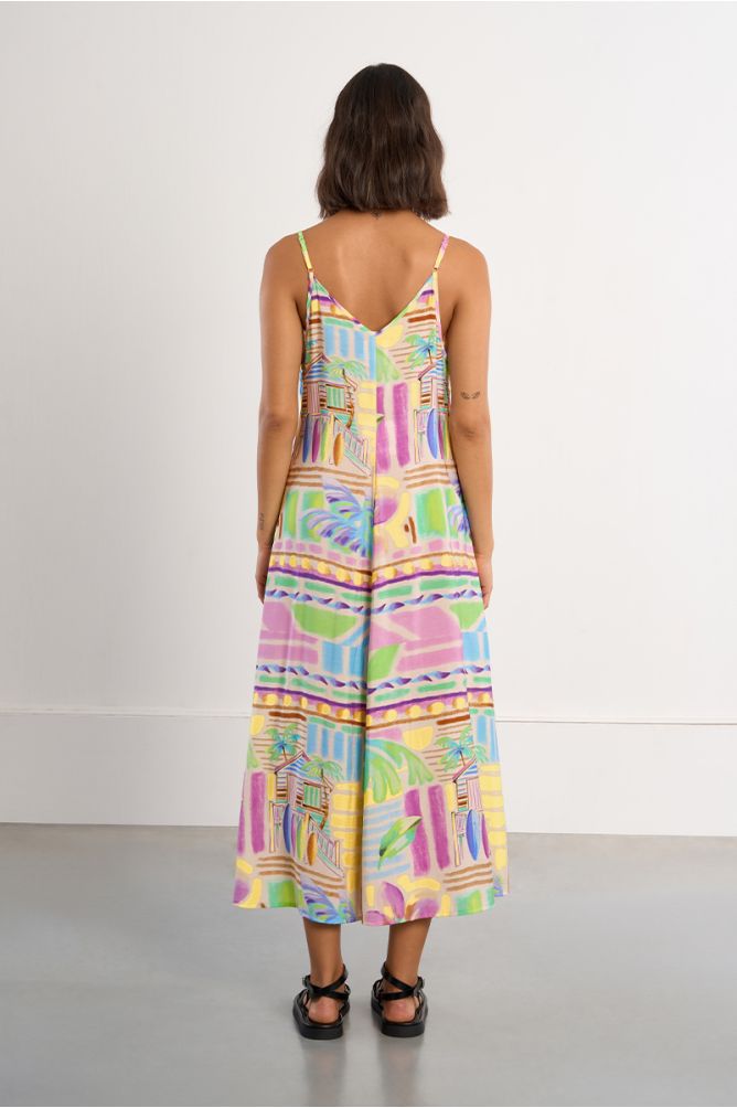 Molly Bracken Surf Print Maxi Dress