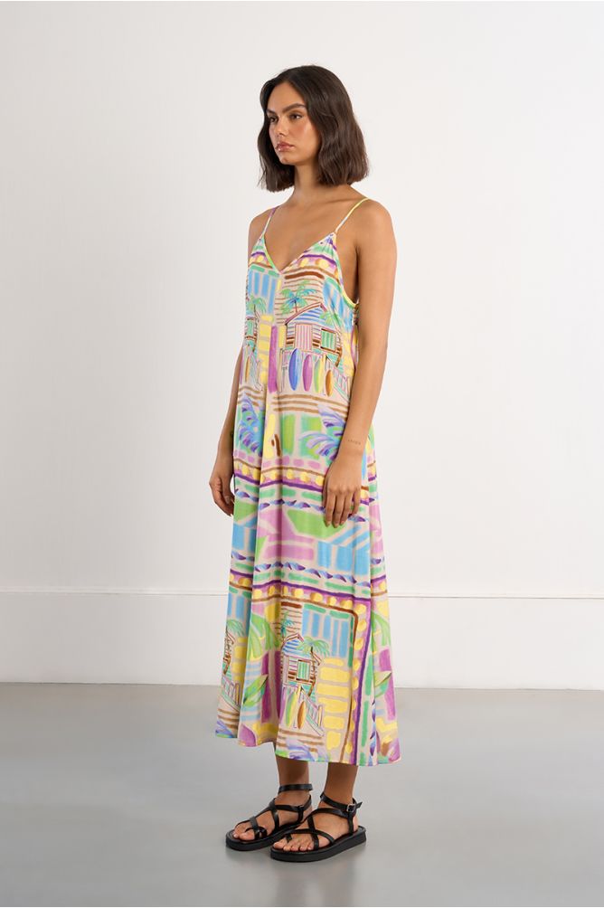 Molly Bracken Surf Print Maxi Dress