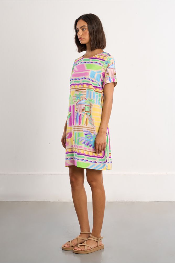 Molly Bracken Surf Print T Shirt Dress