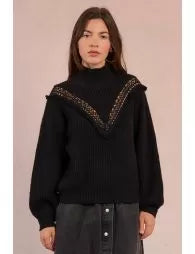 Molly Bracken Black Knitted Sweater