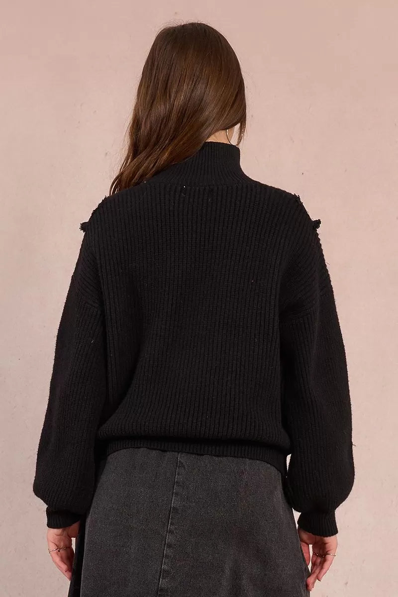 Molly Bracken Black Knitted Sweater