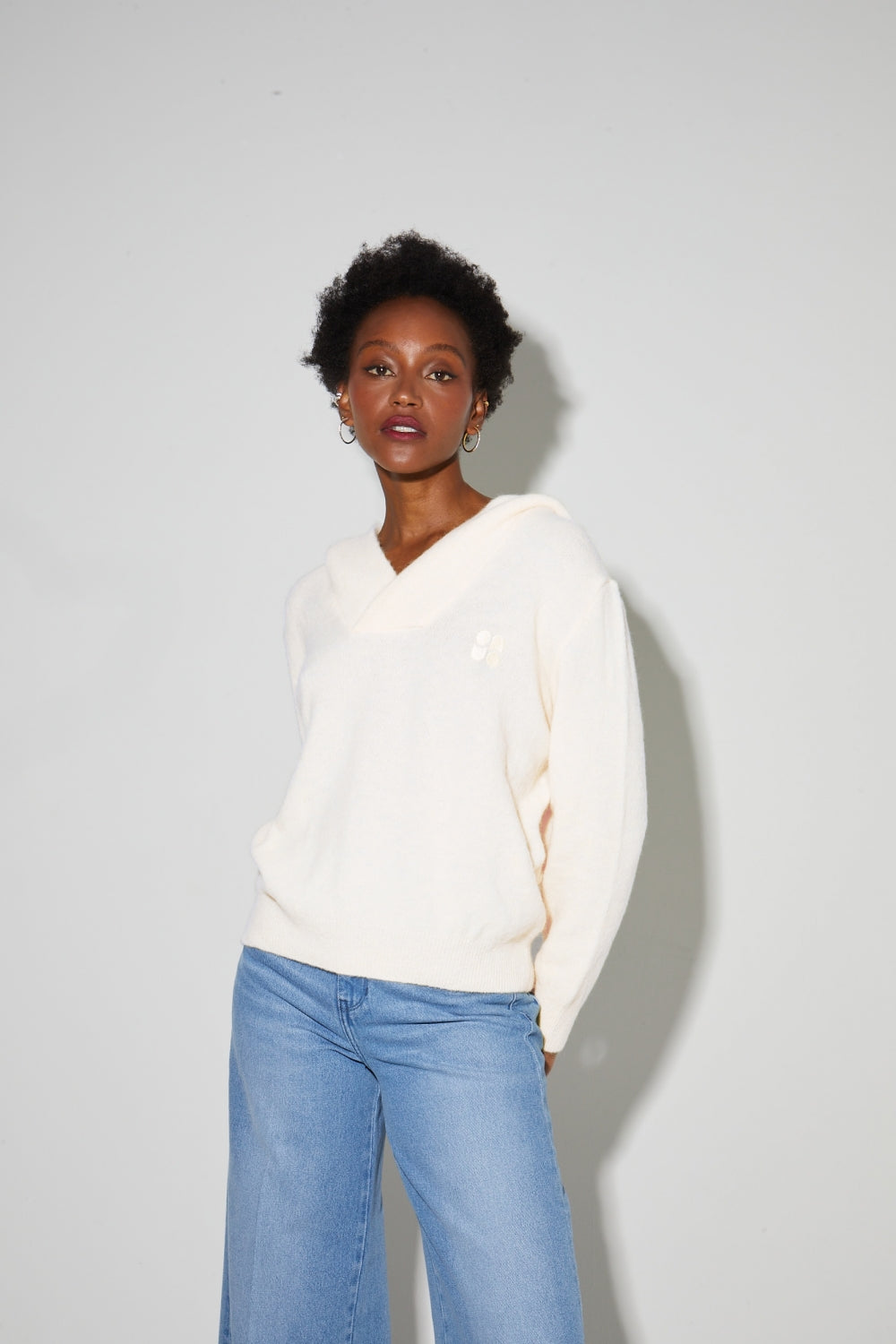 IMPREVU Alpaca Wool Beige Nola Sweatshirt