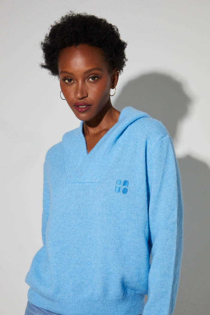 IMPREVU Electric Blue Nola Alpaca Wool Sweatshirt