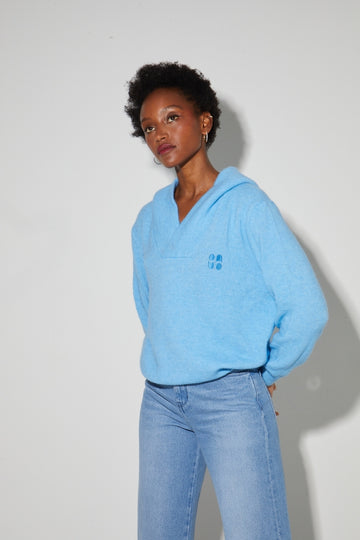 IMPREVU Electric Blue Nola Alpaca Wool Sweatshirt