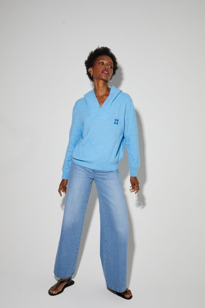 IMPREVU Electric Blue Nola Alpaca Wool Sweatshirt