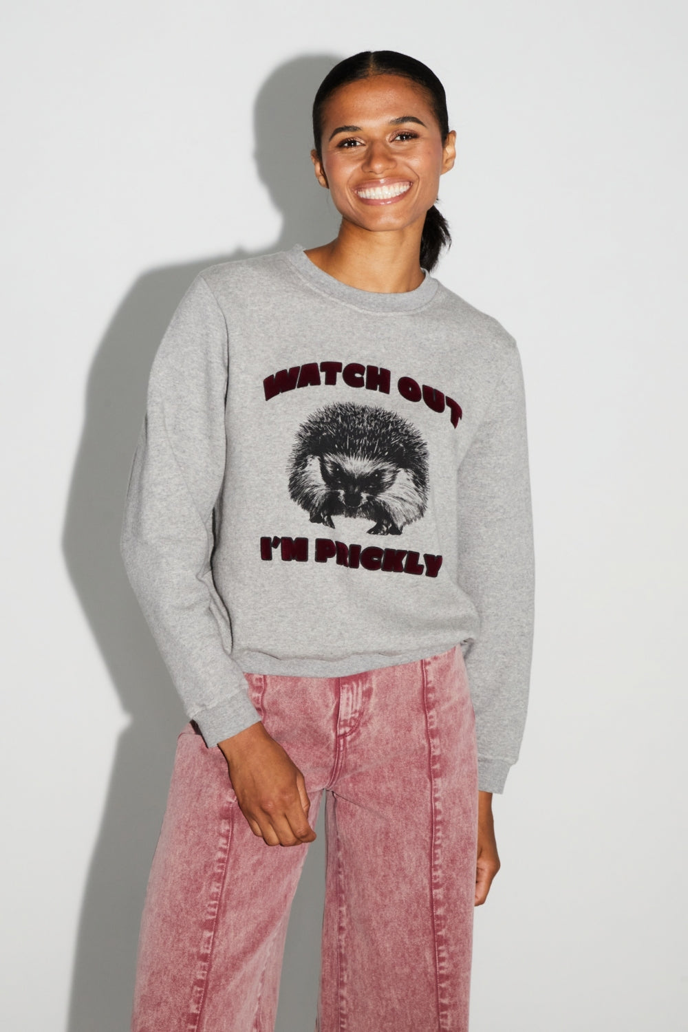 IMPREVU Eddie Herrison Grey/Red Sweatshirt