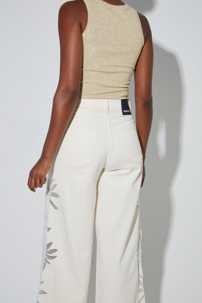 Imprevu Swiggy Palazzo Natural Embriodery
