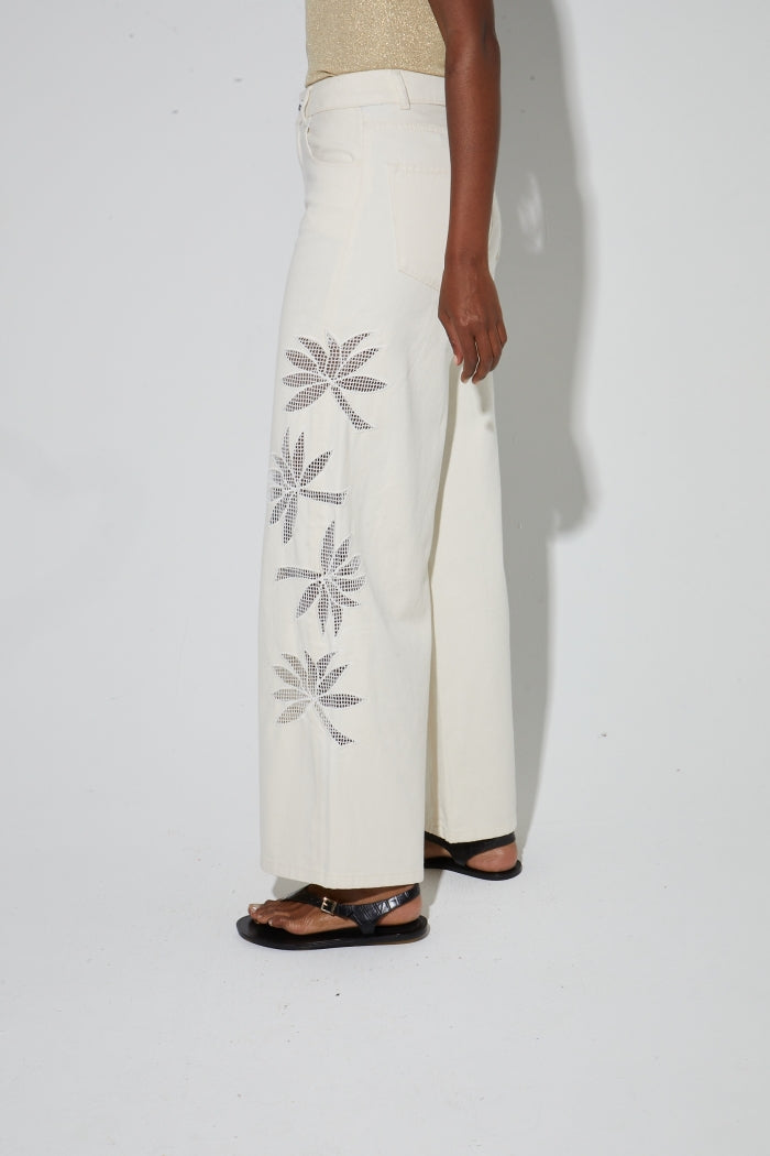 Imprevu Swiggy Palazzo Natural Embriodery