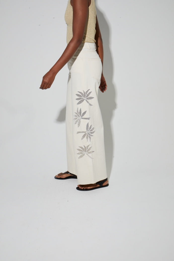 Imprevu Swiggy Palazzo Natural Embriodery