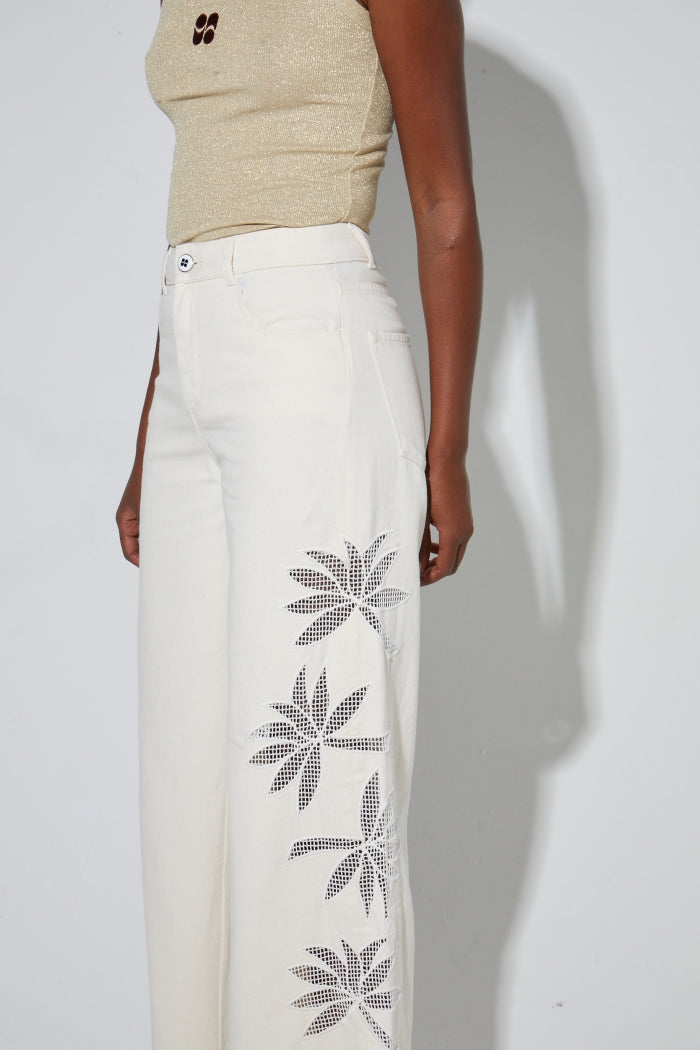 Imprevu Swiggy Palazzo Natural Embriodery