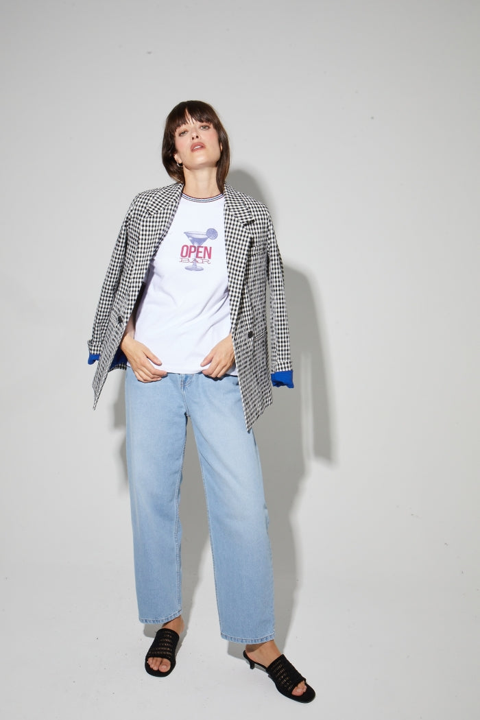 Imprevu Colette Print Open Bar Tshirt