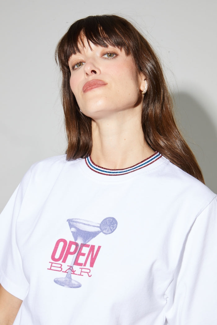Imprevu Colette Print Open Bar Tshirt