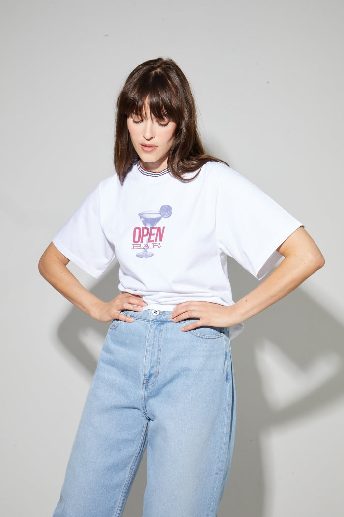 Imprevu Colette Print Open Bar Tshirt