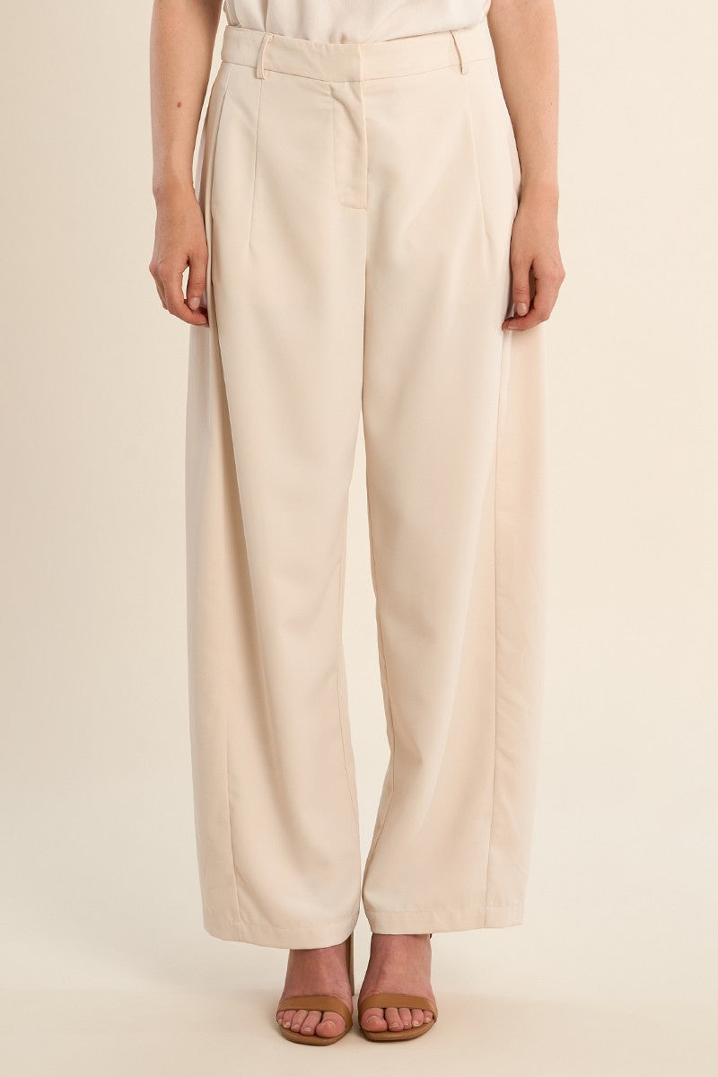 Molly Bracken Creme Tailored Trousers