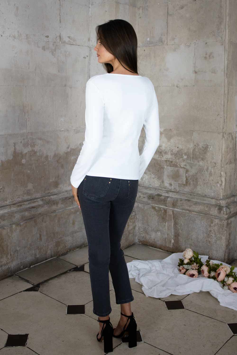 NO2MORO White Tara Long Sleeved Layering Shirt