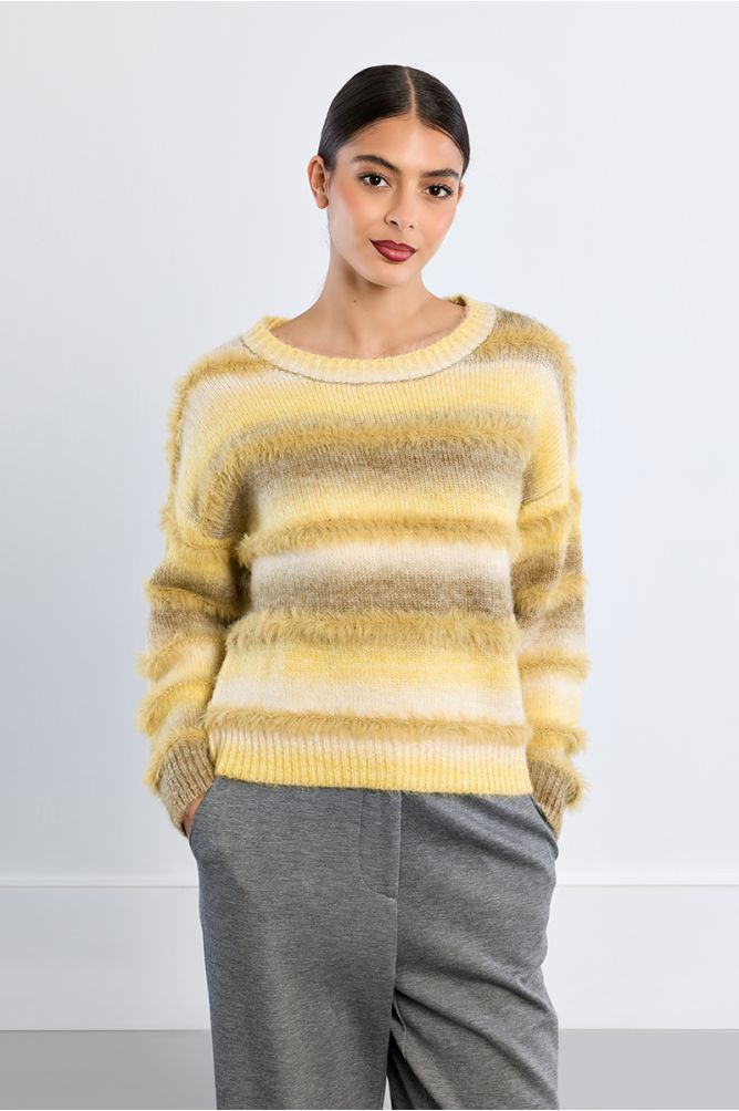 Molly Bracken Tie Dye Lime Green Sweater