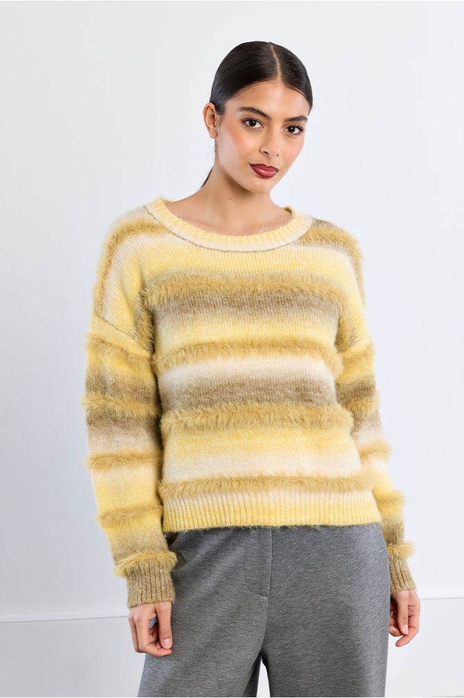 Molly Bracken Tie Dye Lime Green Sweater