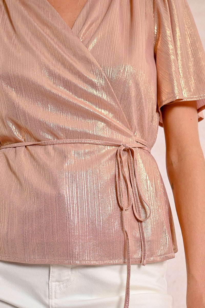 Molly Bracken Light Pink Ladies Knitted Top