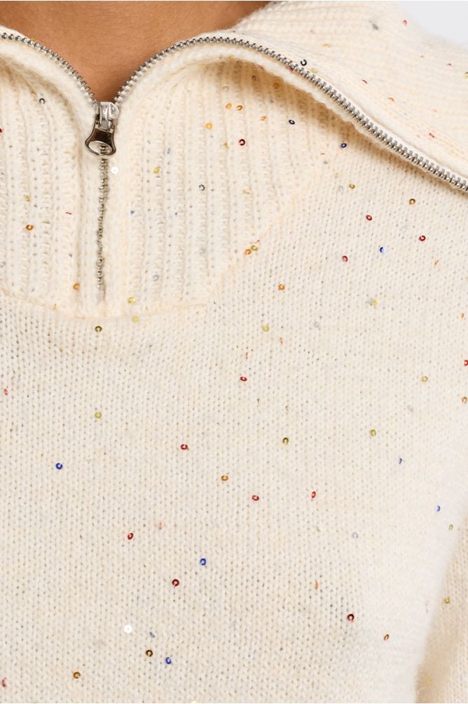Molly Bracken TriColour Sweater With Sequins
