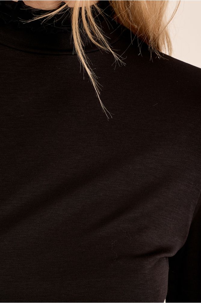 Molly Bracken Mock Neck Black Undersweater