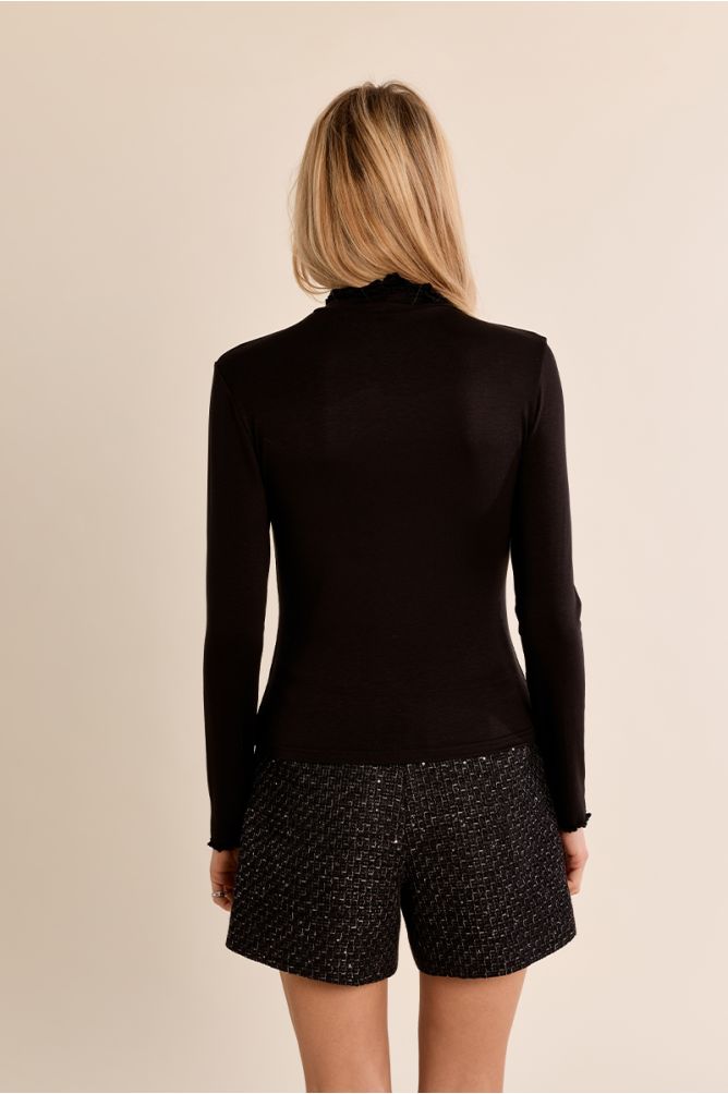 Molly Bracken Mock Neck Black Undersweater