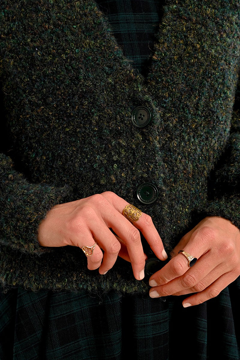 Molly Bracken Forest Green Knitted Cardigan