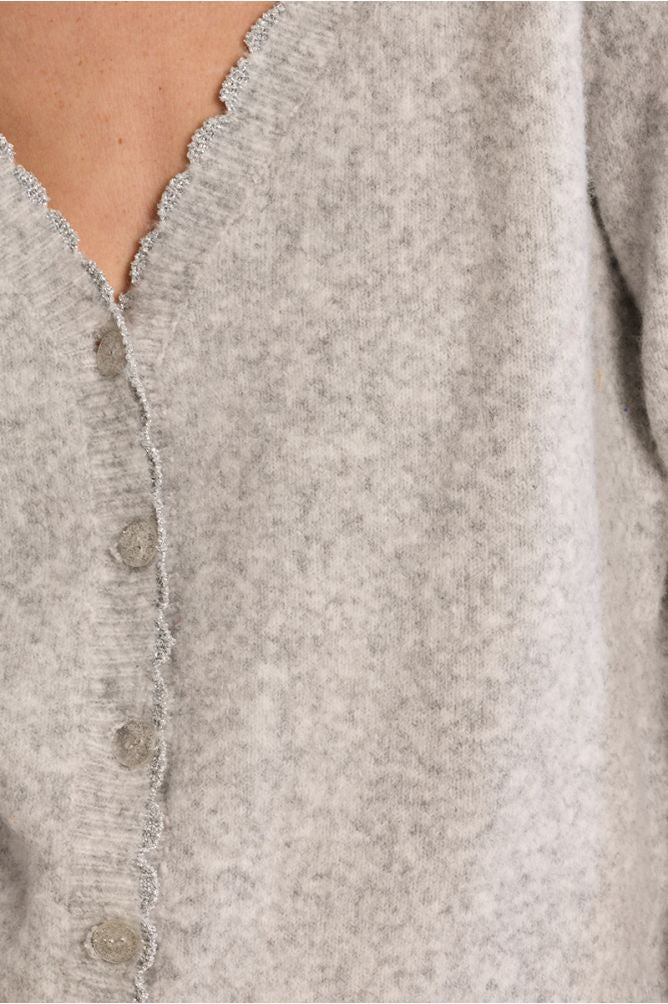Molly Bracken Knitted Silvery Grey Cardigan