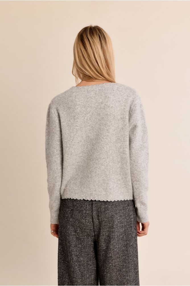 Molly Bracken Knitted Silvery Grey Cardigan