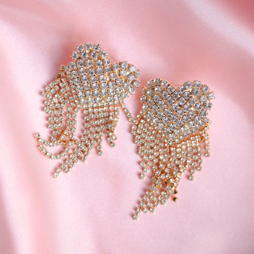 Caroline Svedbom Cordelia Earrings Gold Crystal
