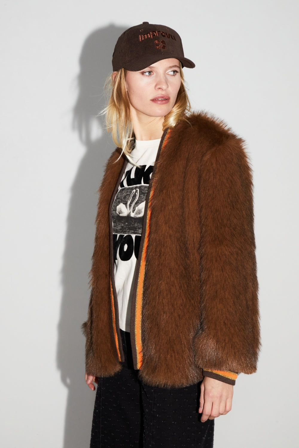 IMPREVU Nova Chocolate Fancy Faux Fur