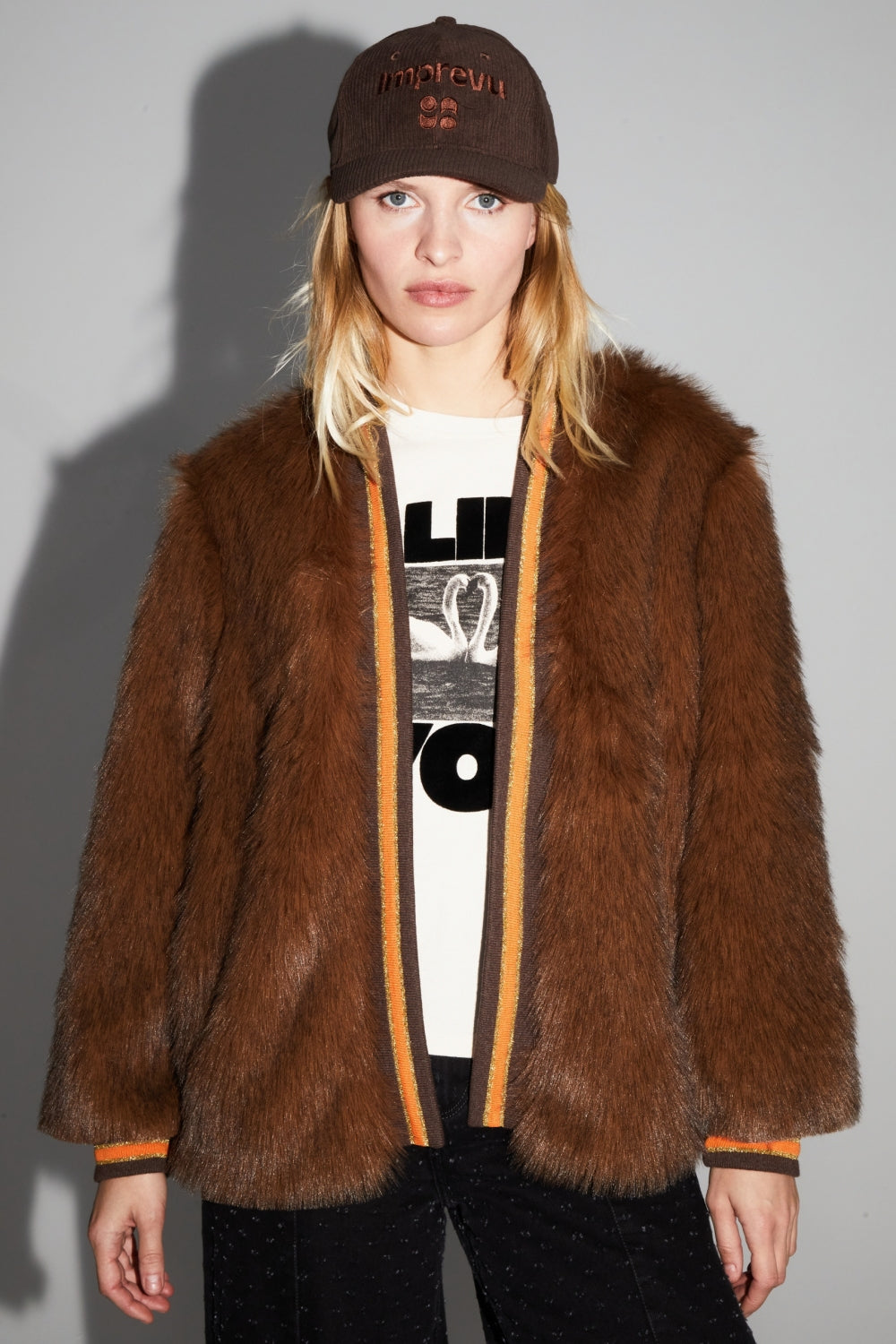 IMPREVU Nova Chocolate Fancy Faux Fur