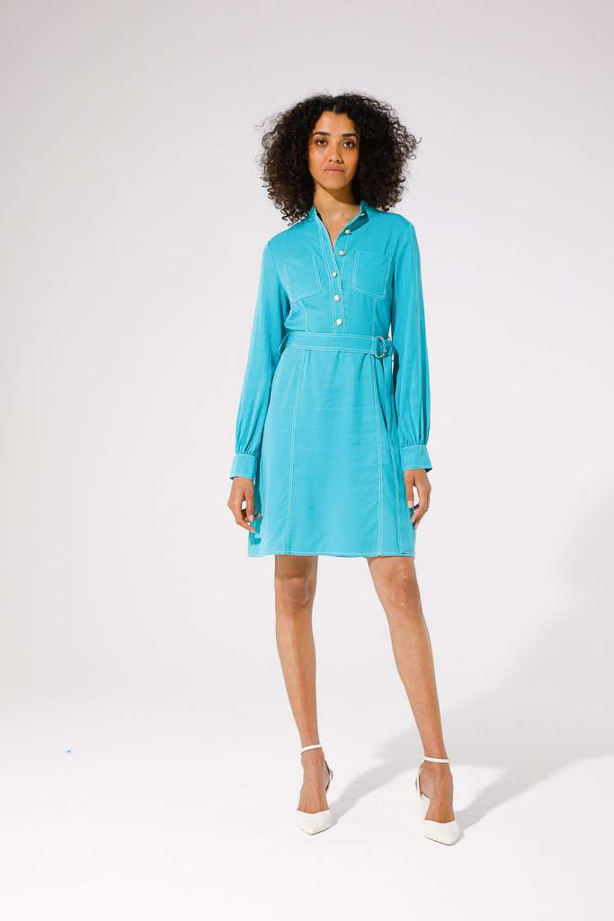 GoaGoa Turquoise Belted Dress