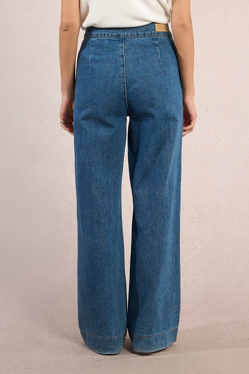 Molly Bracken Wide Leg Blue Jeans