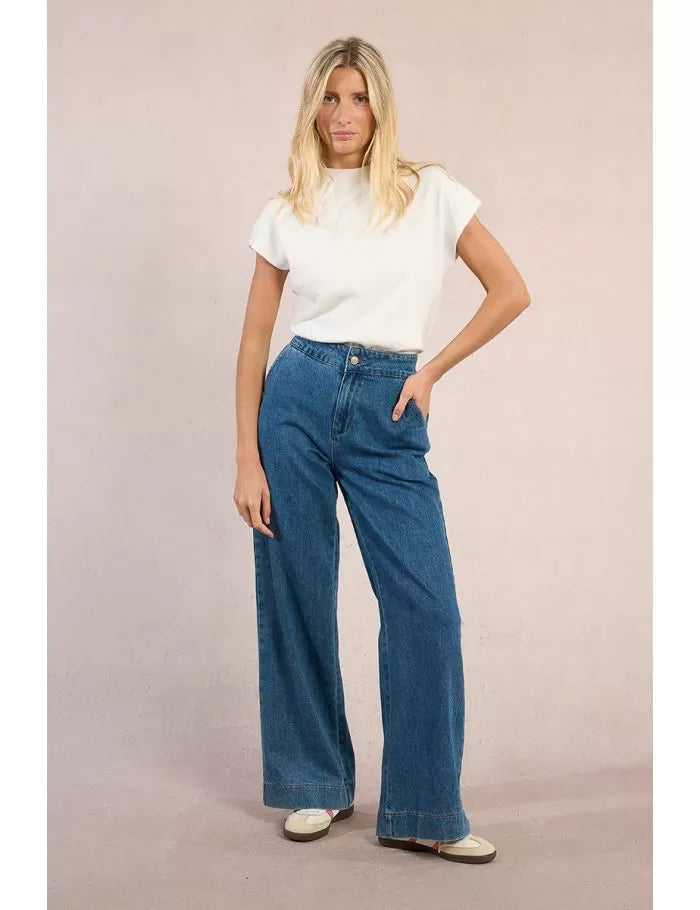 Molly Bracken Wide Leg Blue Jeans