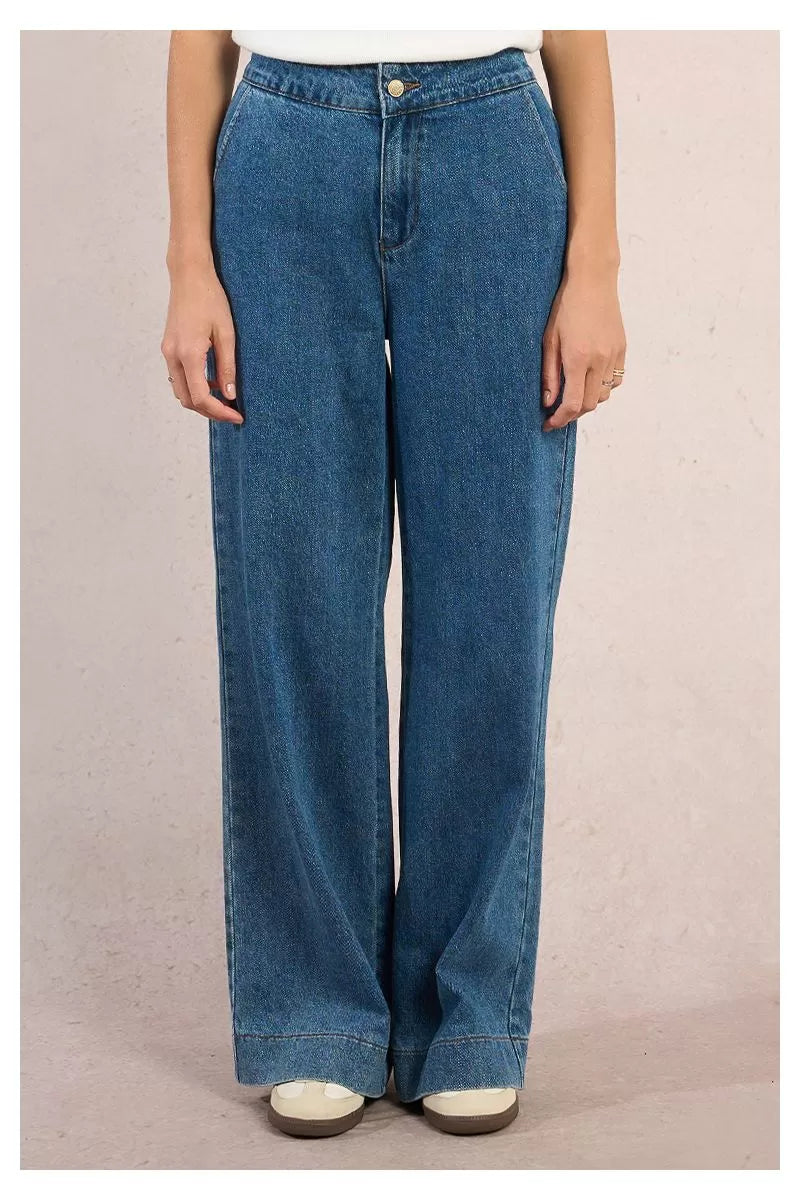 Molly Bracken Wide Leg Blue Jeans