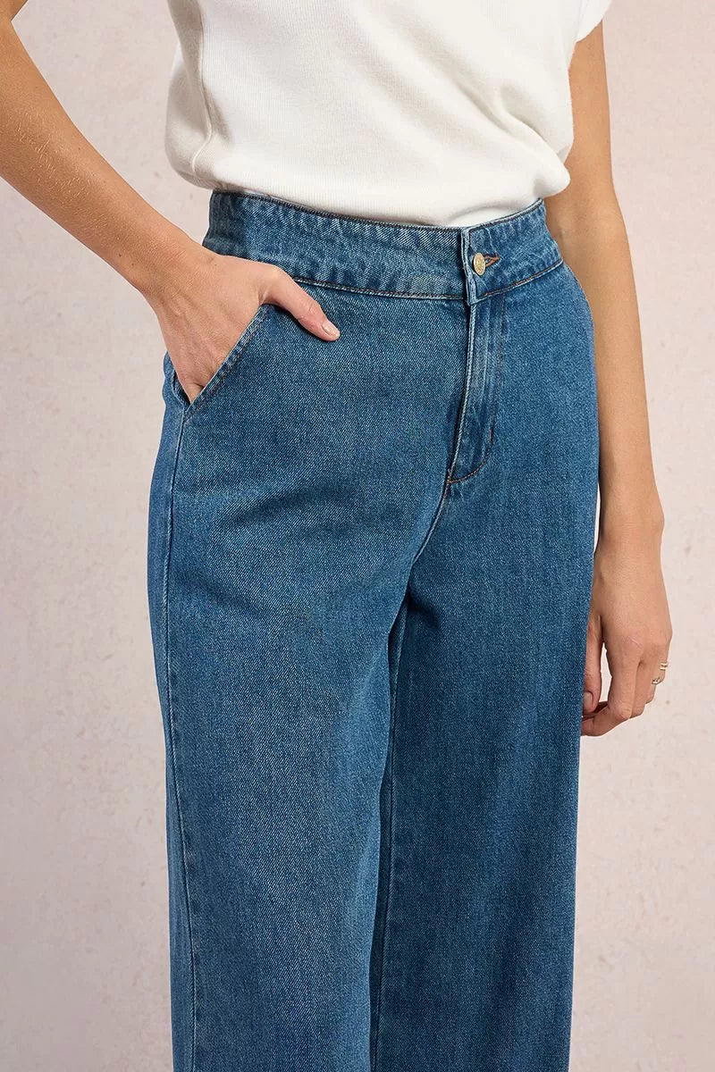 Molly Bracken Wide Leg Blue Jeans