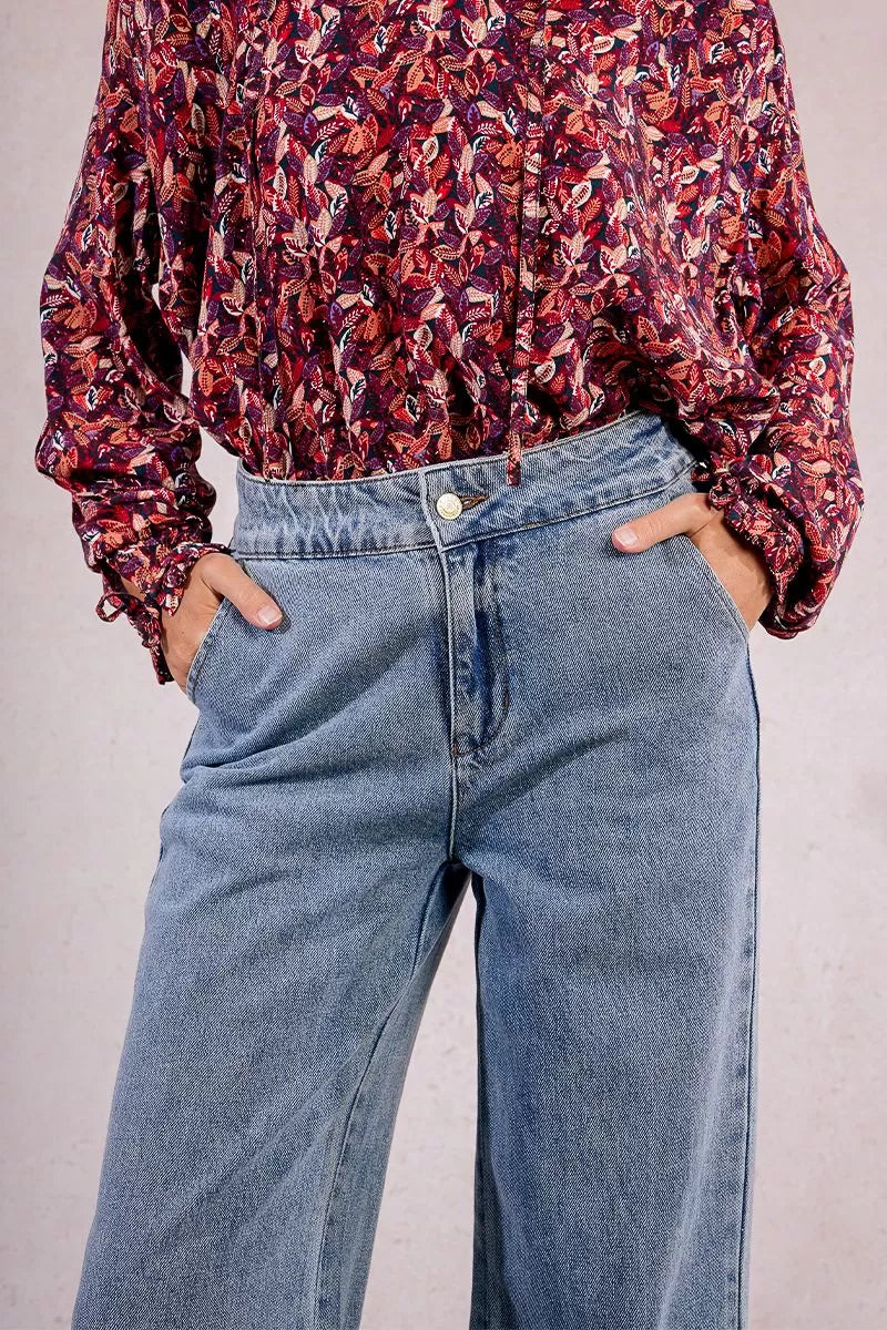 Molly Bracken Wide Leg Light Denim