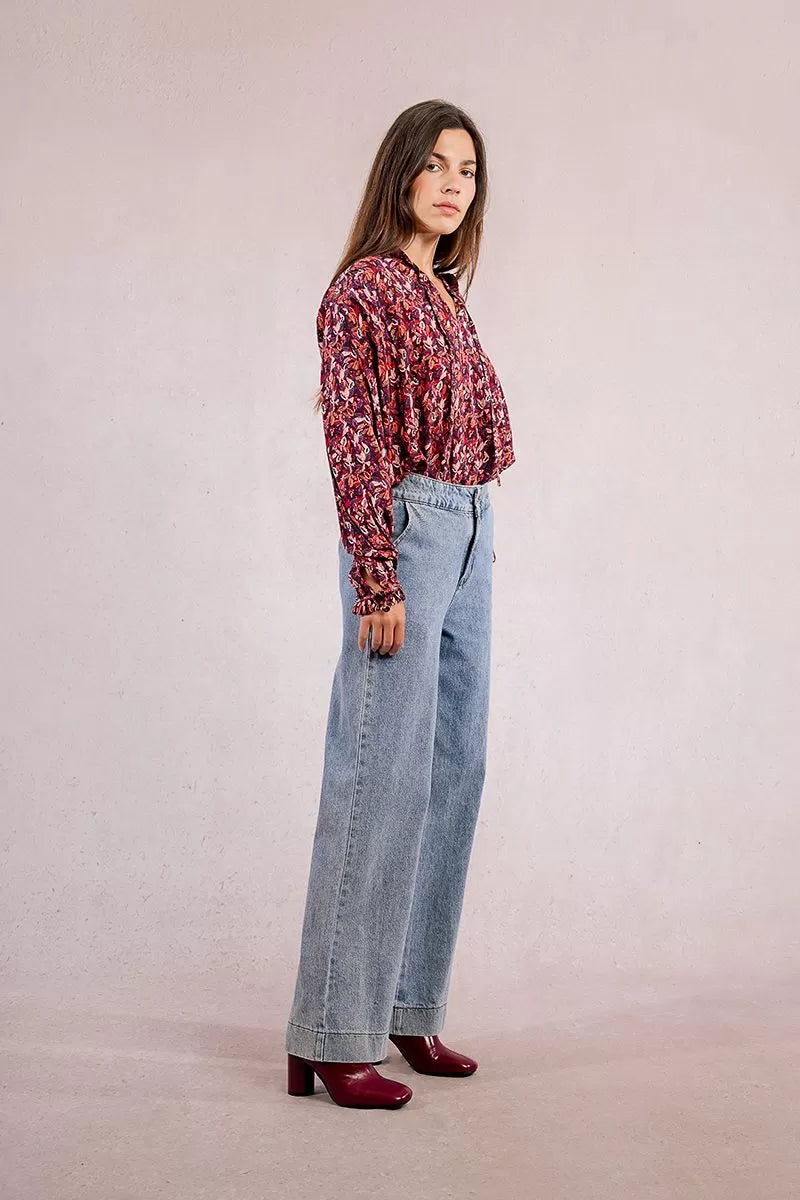 Molly Bracken Wide Leg Light Denim