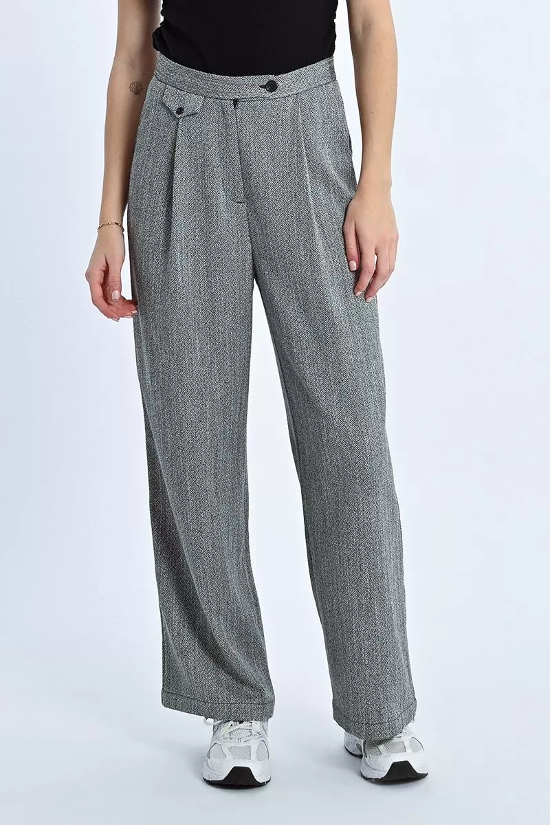 Molly Bracken Wide Leg Multi Pleated Trousers