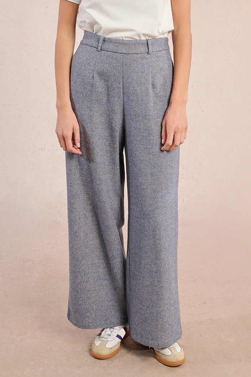 Molly Bracken Blue Wide Leg Wool Pants