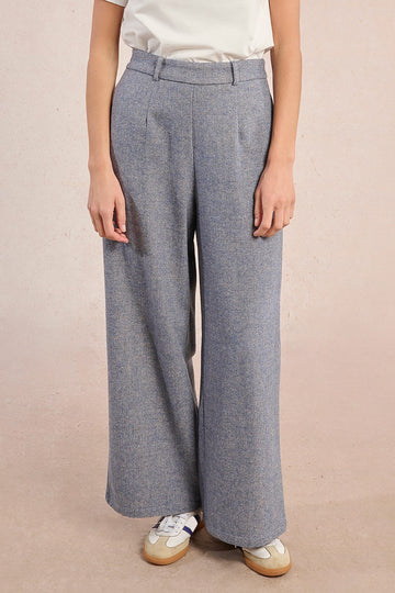 Molly Bracken Blue Wide Leg Wool Pants