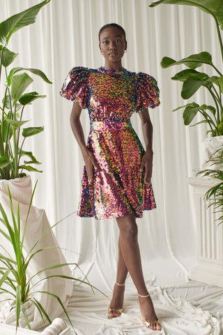 Celia B Wanderer Sequin Prism Dress